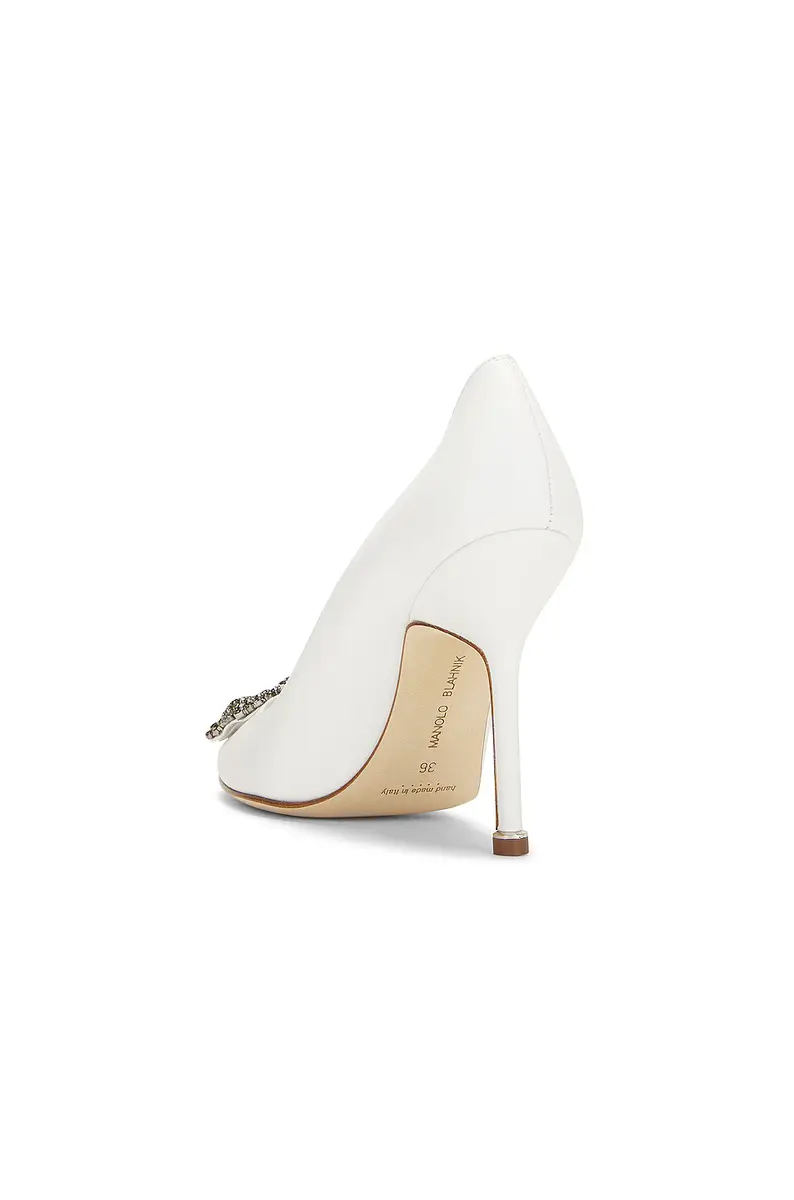 Manolo Blahnik Leather Hangisi 105 Heel | Thumbnail 3 Manolo Blahnik Leather Hangisi 105 Heel | Thumbnail 3