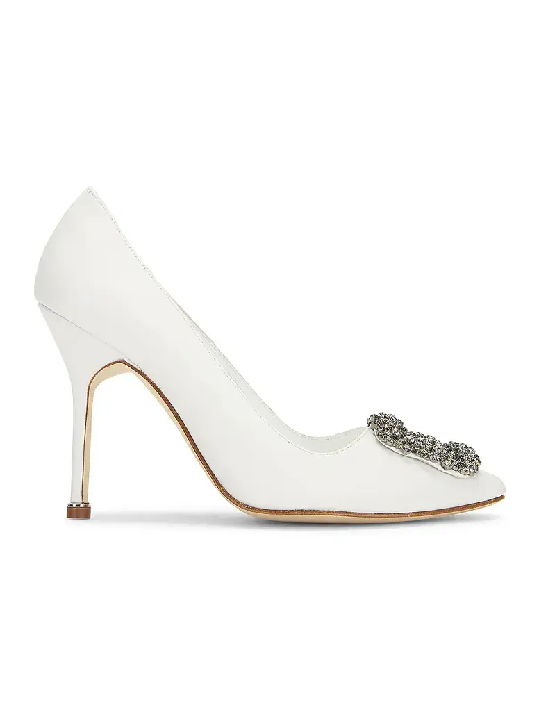 Manolo Blahnik Leather Hangisi 105 Heel