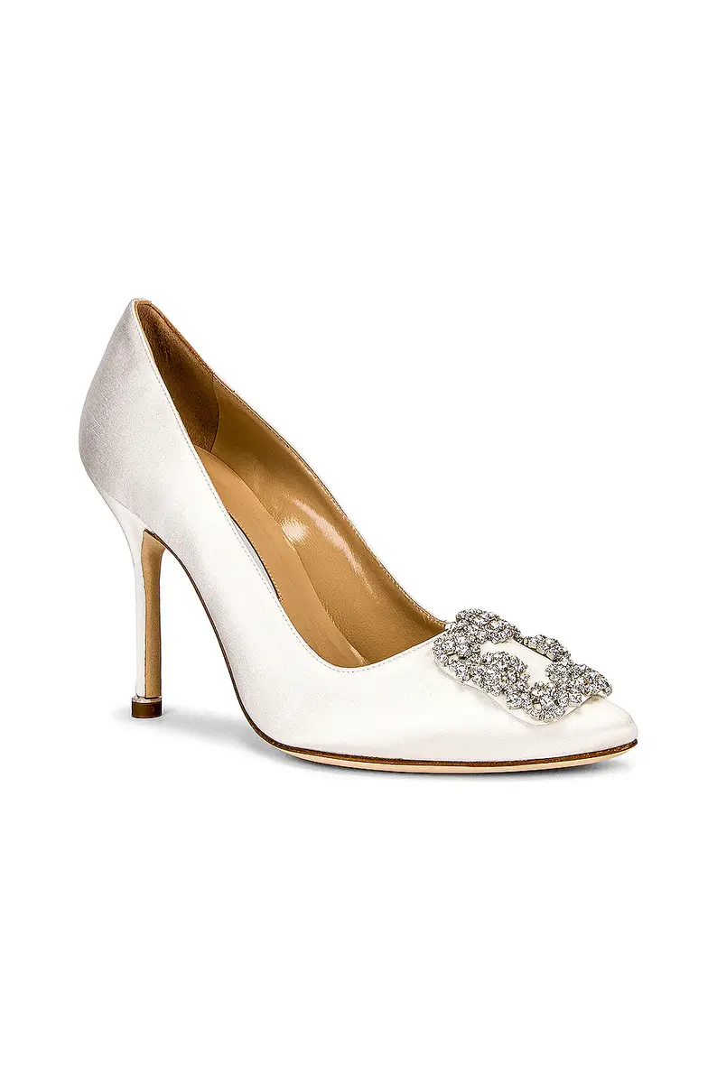 Manolo Blahnik Hangisi 105 Satin Heel | Thumbnail 2 Manolo Blahnik Hangisi 105 Satin Heel | Thumbnail 2