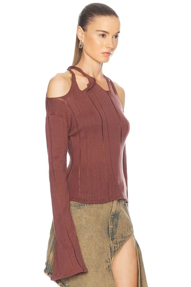 Jade Cropper Braided Long Sleeve Top | Thumbnail 2
