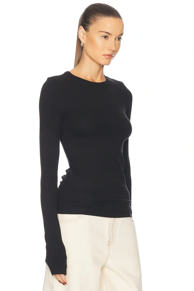 GRLFRND Crew Neck Extra Long Sleeve Tee | Thumbnail 2 GRLFRND Crew Neck Extra Long Sleeve Tee | Thumbnail 2