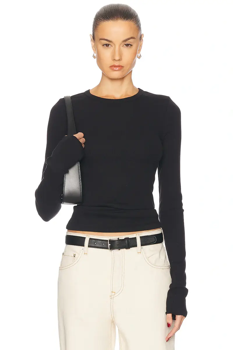 Crew Neck Extra Long Sleeve Tee Crew Neck Extra Long Sleeve Tee