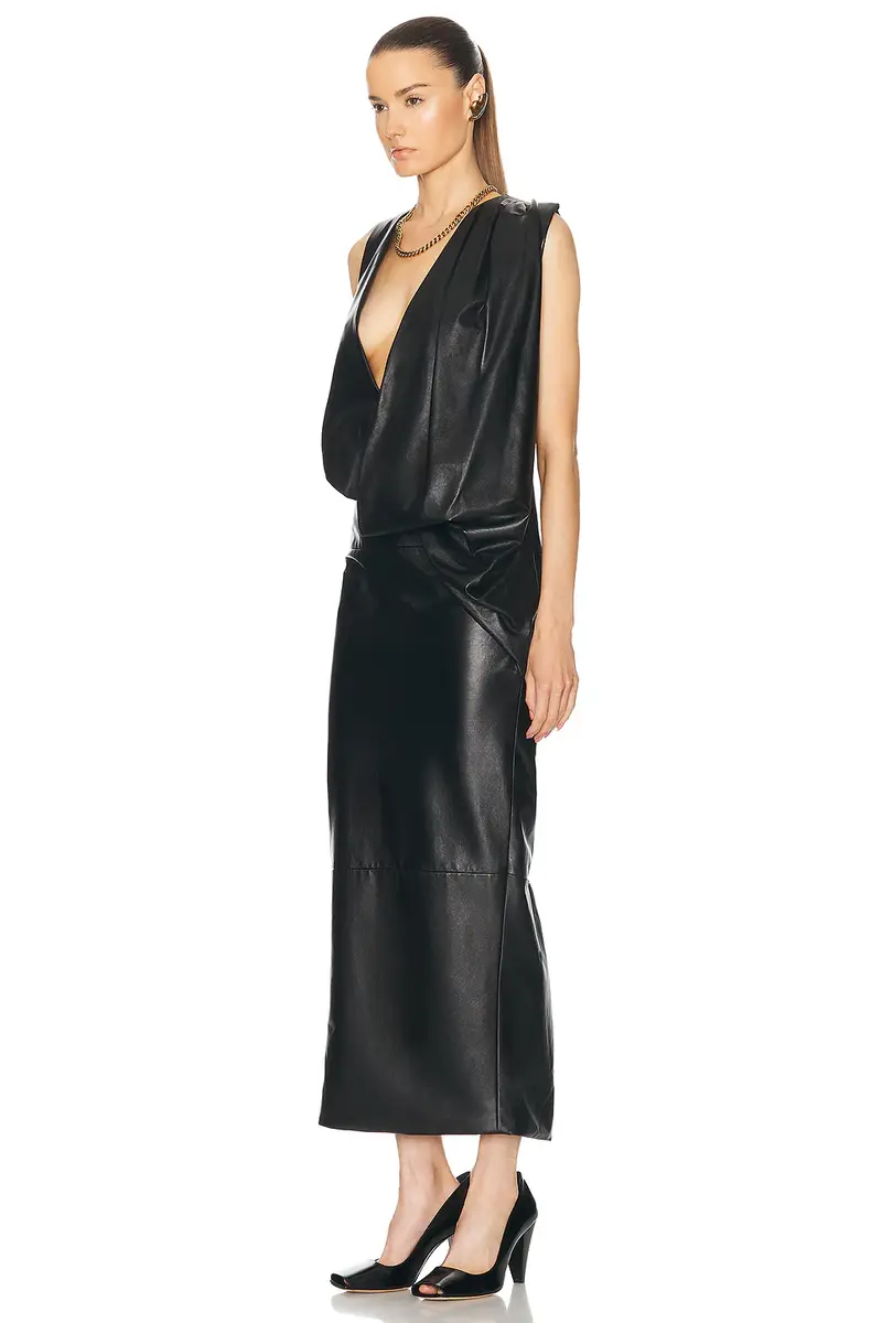 Khaite Reed Leather Dress | Thumbnail 3 Khaite Reed Leather Dress | Thumbnail 3