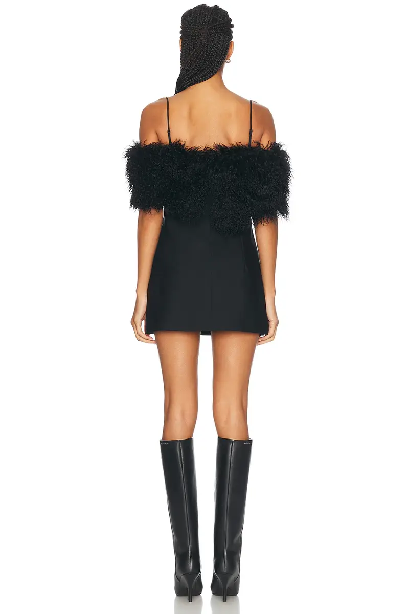 Alexander Wang Mini Dress With Faux Fur Stole | Thumbnail 3 Alexander Wang Mini Dress With Faux Fur Stole | Thumbnail 3