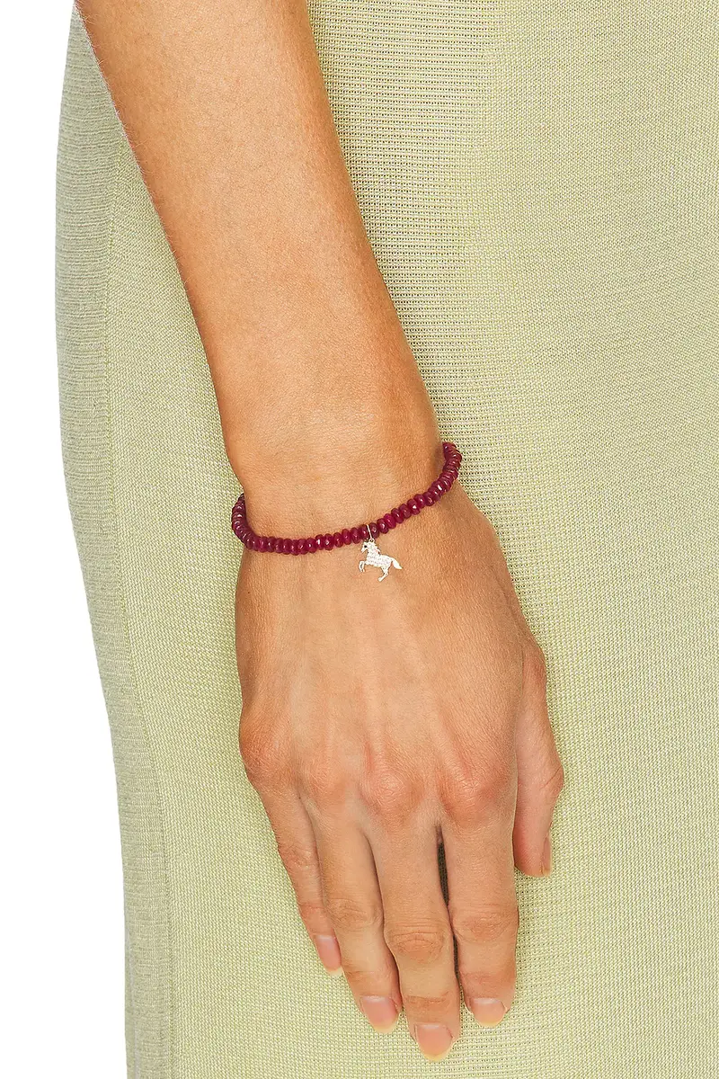 Sydney Evan Small Horse Charm Jade Rondelle Bracelet | Thumbnail 2 Sydney Evan Small Horse Charm Jade Rondelle Bracelet | Thumbnail 2