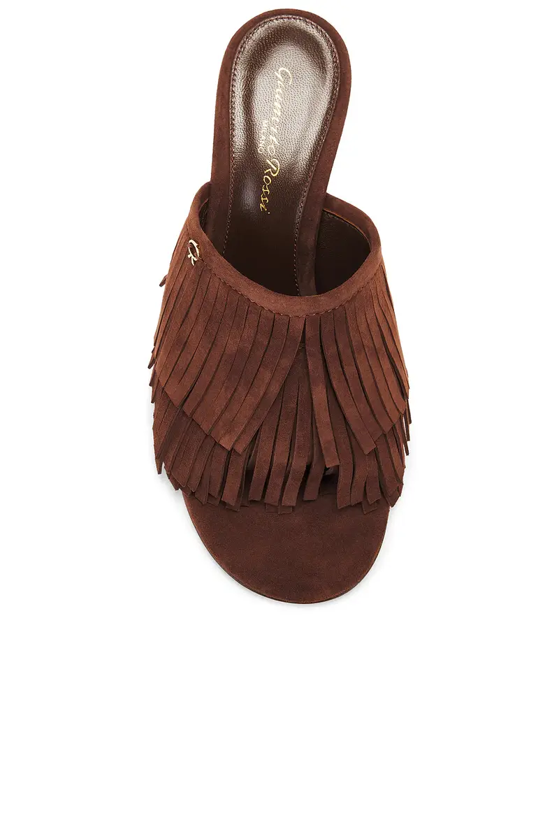 Gianvito Rossi Camoscio Fringe Mule Sandal | Thumbnail 4