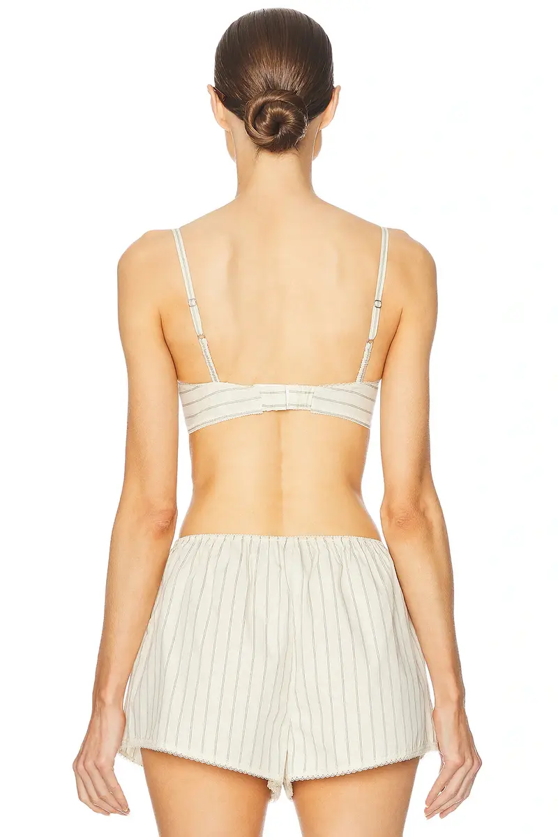 Helsa Pinstripe Poplin Bra | Thumbnail 6 Helsa Pinstripe Poplin Bra | Thumbnail 6