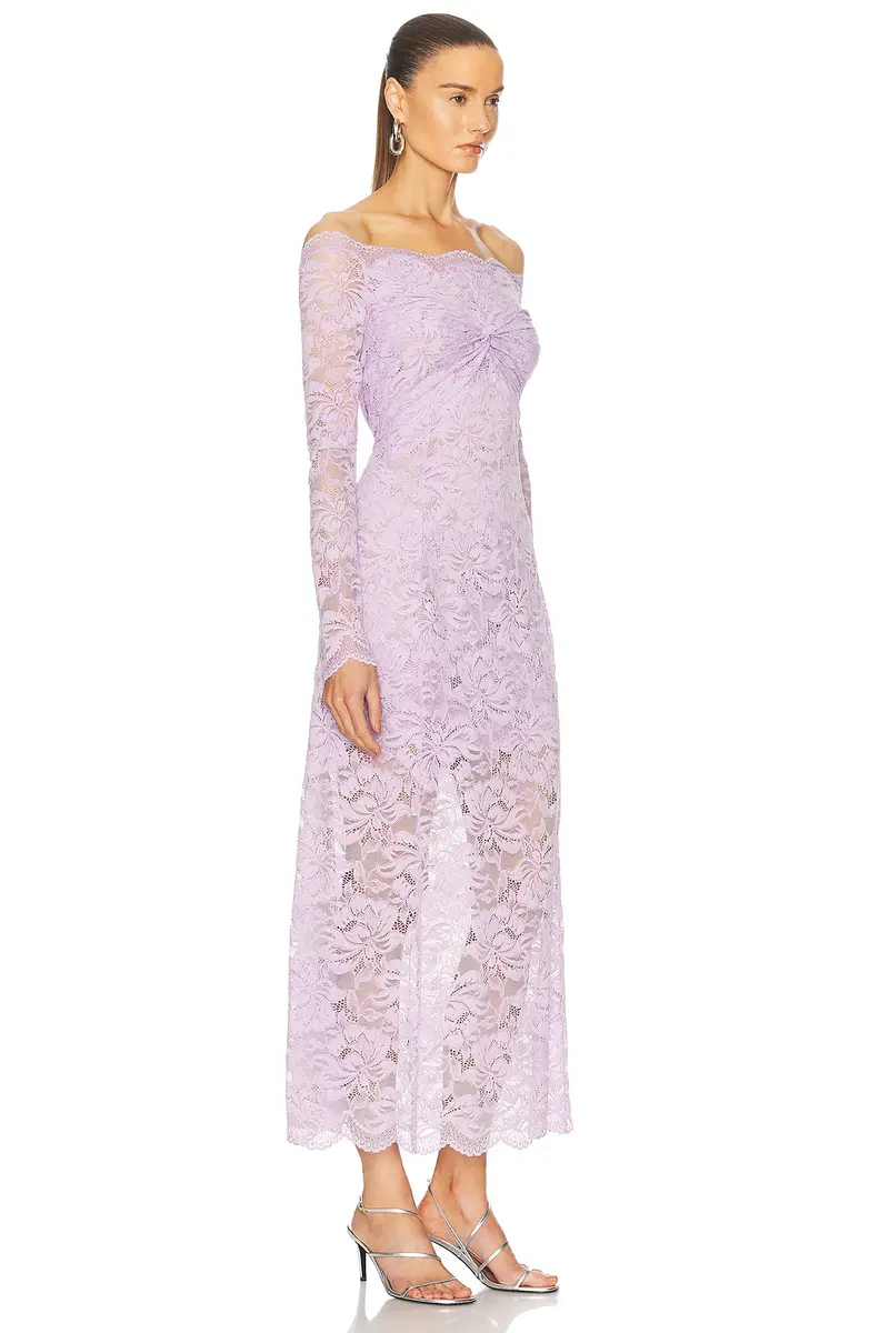 Rabanne Off The Shoulder Lace Dress | Thumbnail 2 Rabanne Off The Shoulder Lace Dress | Thumbnail 2