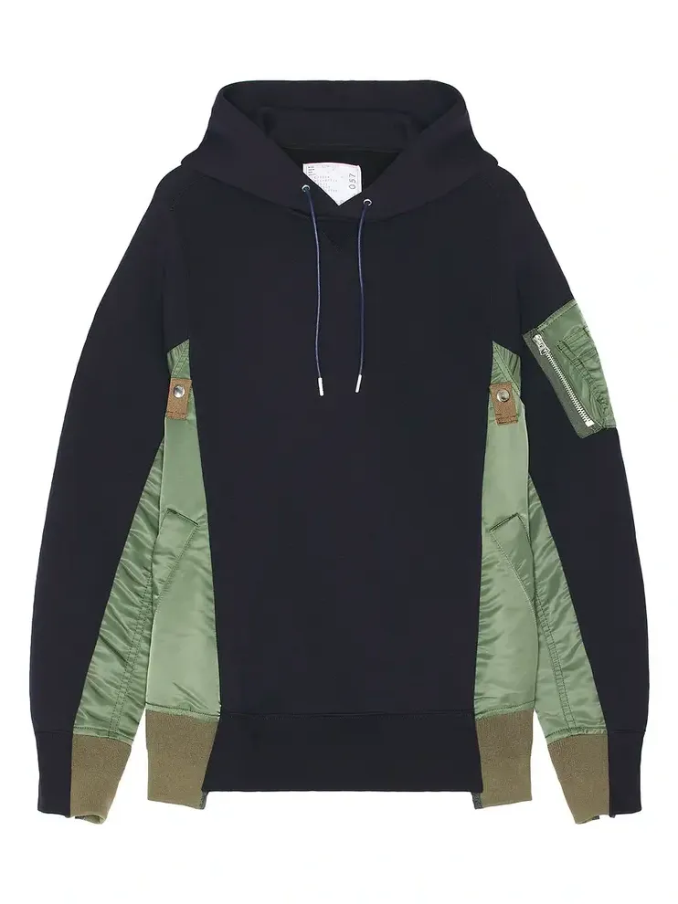 Sponge Sweat X Nylon Twill Hoodie