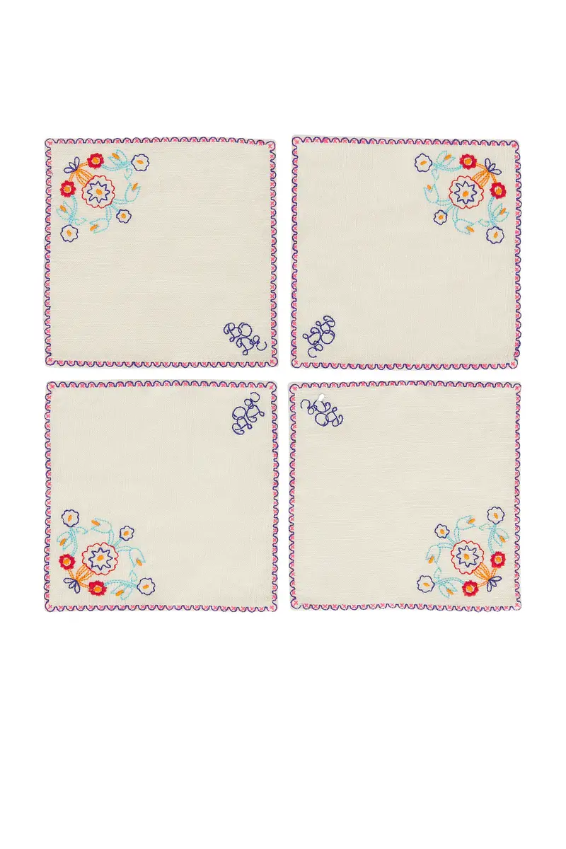 BODE Garden Party Cocktail Napkins | Thumbnail 3 BODE Garden Party Cocktail Napkins | Thumbnail 3