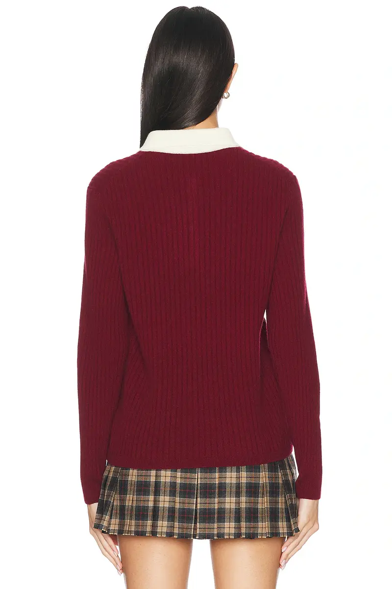 Miu Miu Long Sleeve Polo Sweater | Thumbnail 4 Miu Miu Long Sleeve Polo Sweater | Thumbnail 4