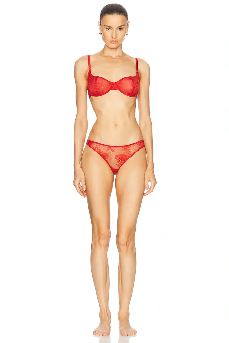 Fleur du Mal Bouquet Lace Cheeky Underwear | Thumbnail 4