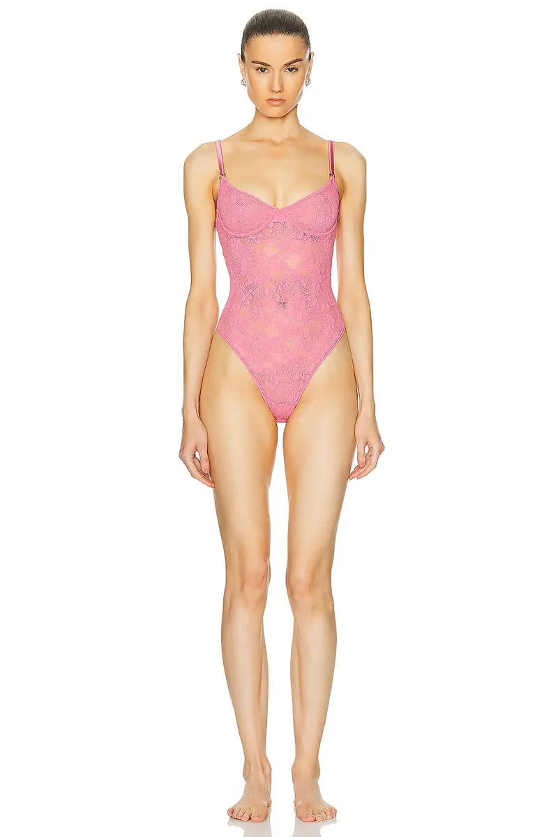 Fleur du Mal Le Stretch Multifit Lace Bodysuit