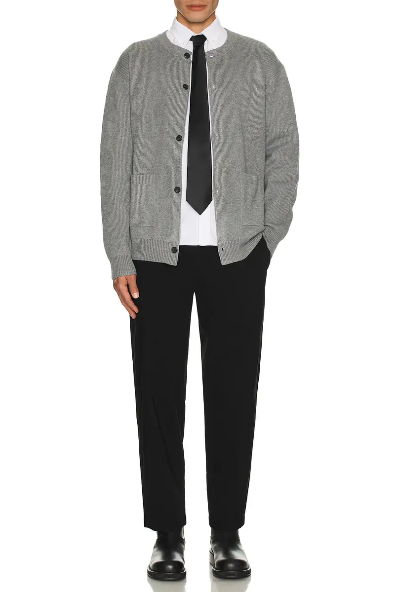 WAO Wool Blend Round Neck Cardigan | Thumbnail 2 WAO Wool Blend Round Neck Cardigan | Thumbnail 2