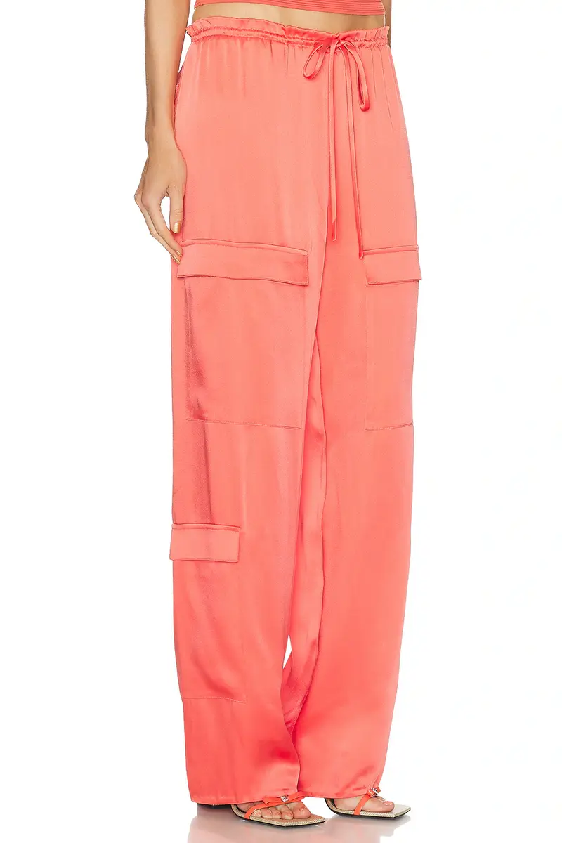 Lapointe Doubleface Satin Drawstring Cargo Pant | Thumbnail 2 Lapointe Doubleface Satin Drawstring Cargo Pant | Thumbnail 2