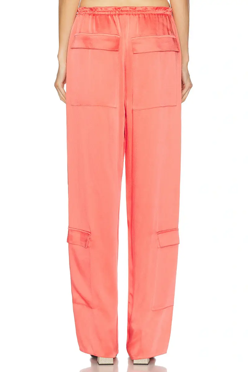 Lapointe Doubleface Satin Drawstring Cargo Pant | Thumbnail 4 Lapointe Doubleface Satin Drawstring Cargo Pant | Thumbnail 4