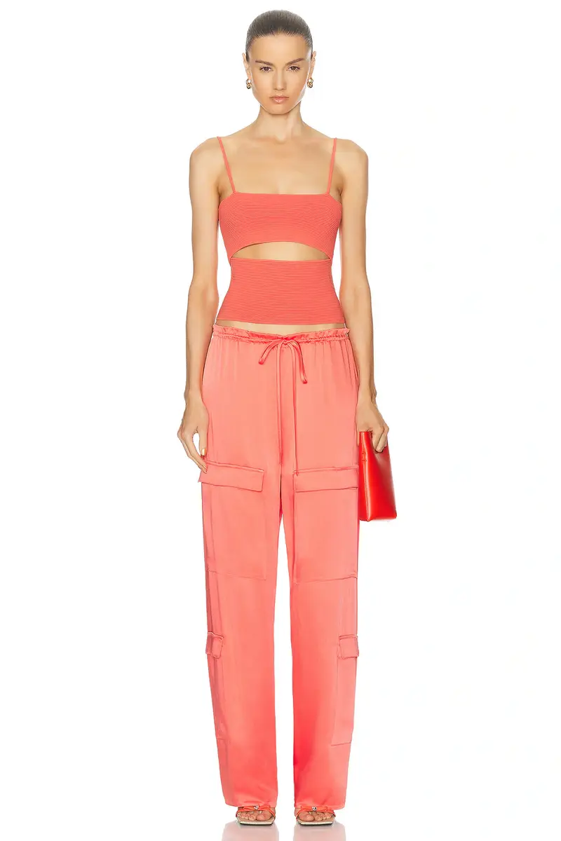 Lapointe Doubleface Satin Drawstring Cargo Pant | Thumbnail 5 Lapointe Doubleface Satin Drawstring Cargo Pant | Thumbnail 5