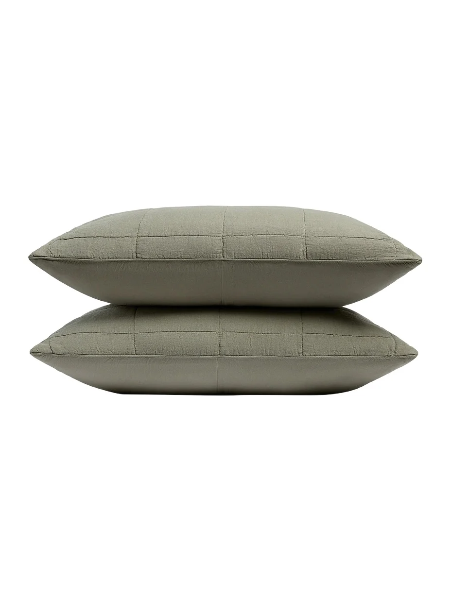 Parachute Linen Box Quilted Sham Set