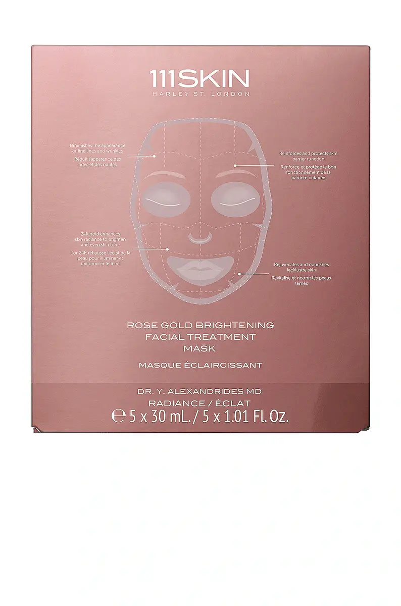 111SKIN Rose Gold Brightening Facial Treatment Mask 5 Pack | Image 1 111SKIN Rose Gold Brightening Facial Treatment Mask 5 Pack | Image 1