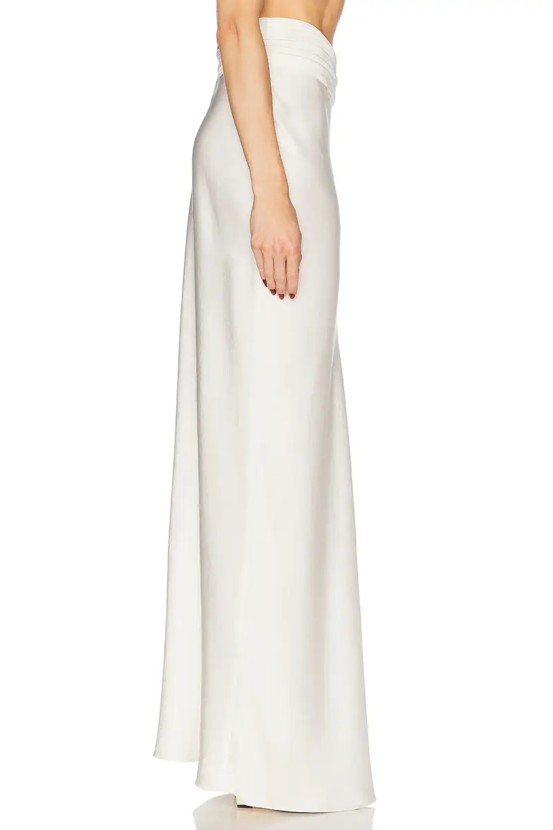 Lapointe Lightweight Satin Asymmetric Skirt | Thumbnail 2 Lapointe Lightweight Satin Asymmetric Skirt | Thumbnail 2
