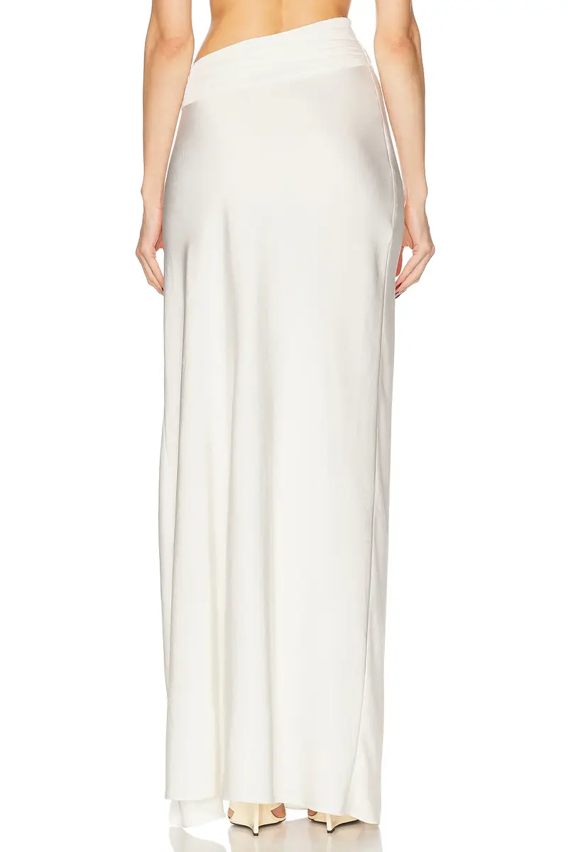 Lapointe Lightweight Satin Asymmetric Skirt | Thumbnail 4 Lapointe Lightweight Satin Asymmetric Skirt | Thumbnail 4
