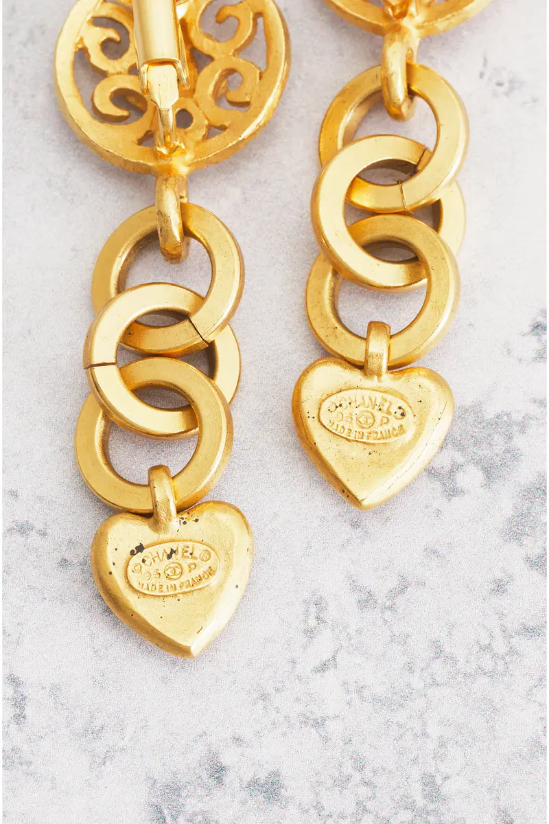 chanel Chanel 1995 CC Heart Clip-On Earrings | Thumbnail 4 chanel Chanel 1995 CC Heart Clip-On Earrings | Thumbnail 4