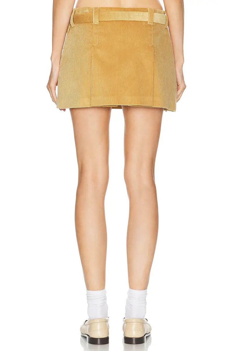 Miu Miu Ribbed Velvet Mini Skirt | Thumbnail 4
