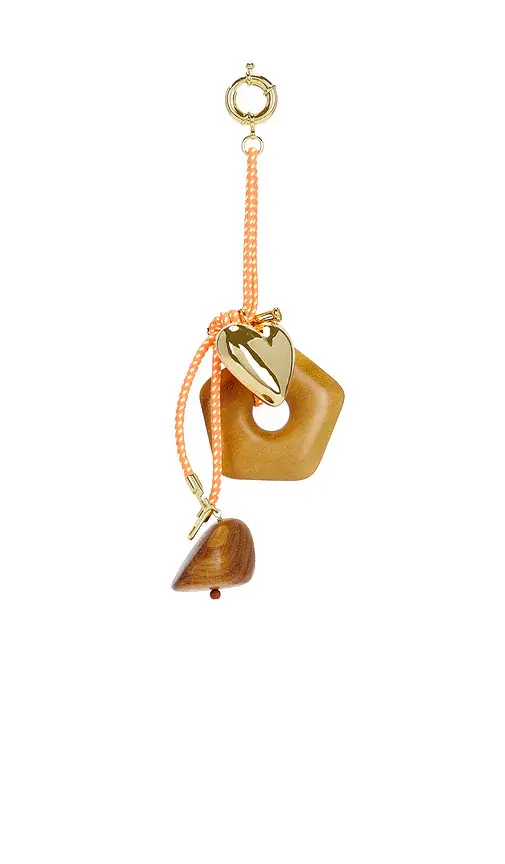 Timeless Pearly Wood & Gold Charms Rope Keychain | Thumbnail 2 Timeless Pearly Wood & Gold Charms Rope Keychain | Thumbnail 2