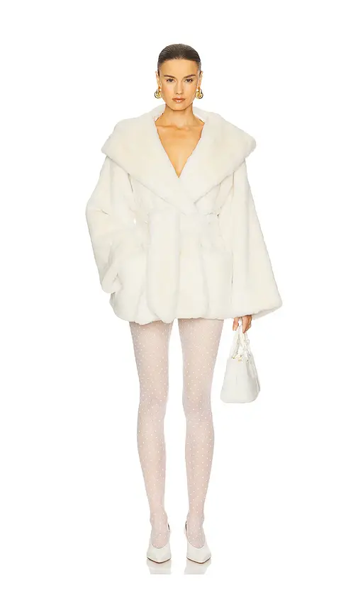 Helsa The Hooded Faux Fur Coat | Thumbnail 2