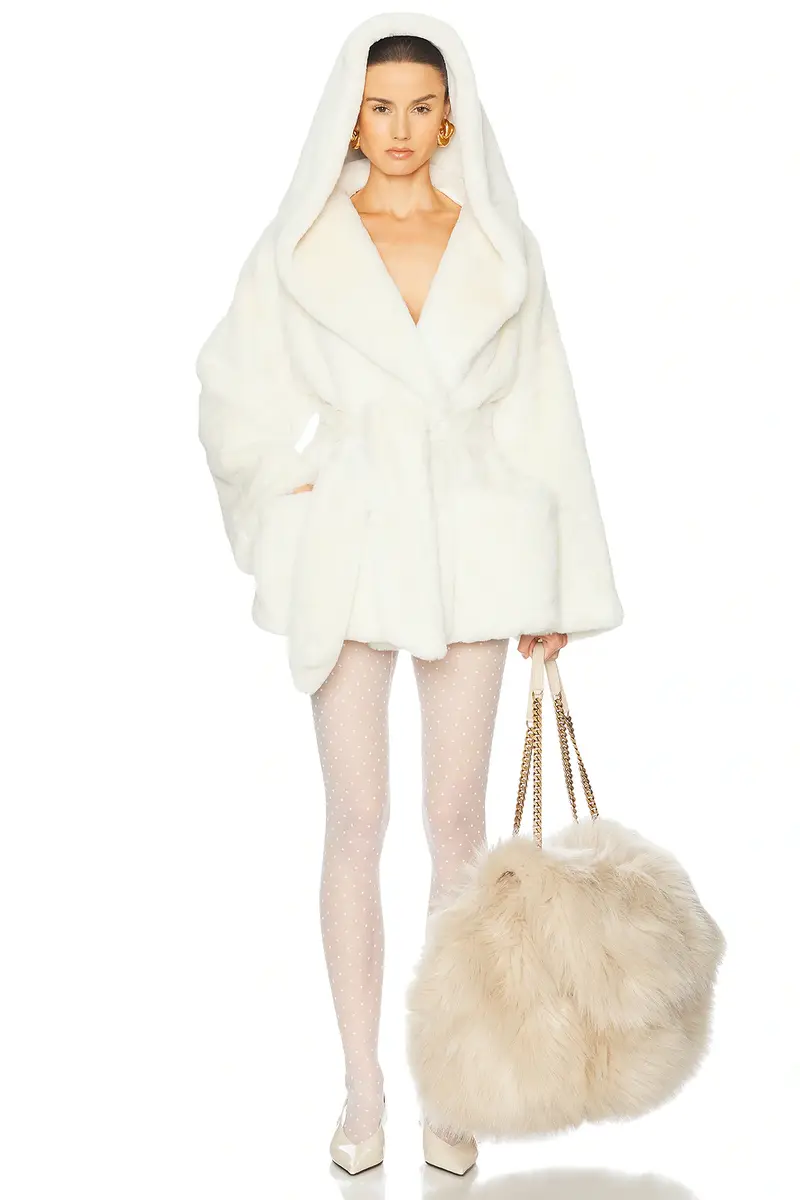 Helsa The Hooded Faux Fur Coat | Thumbnail 3