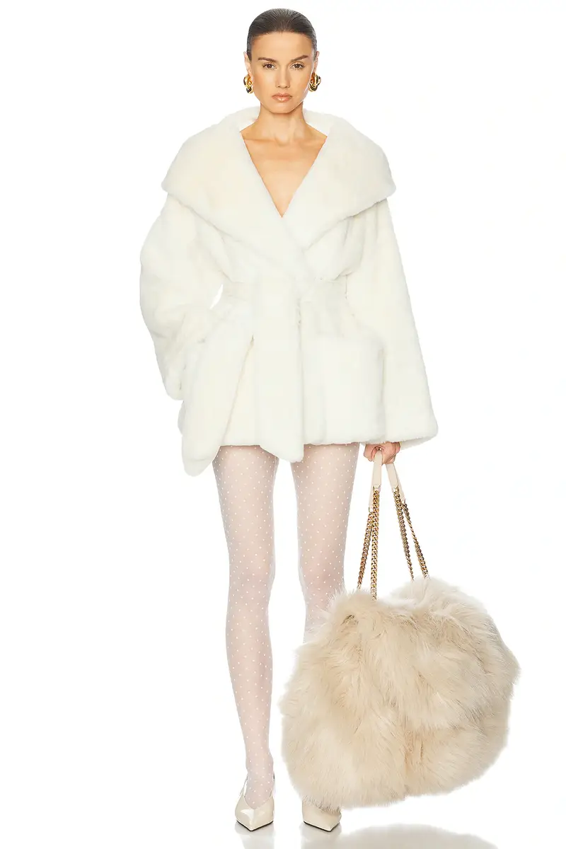 Helsa The Hooded Faux Fur Coat | Thumbnail 4