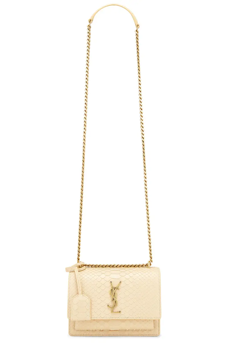 Saint Laurent Python Small Sunset Bag | Image 1 Saint Laurent Python Small Sunset Bag | Image 1