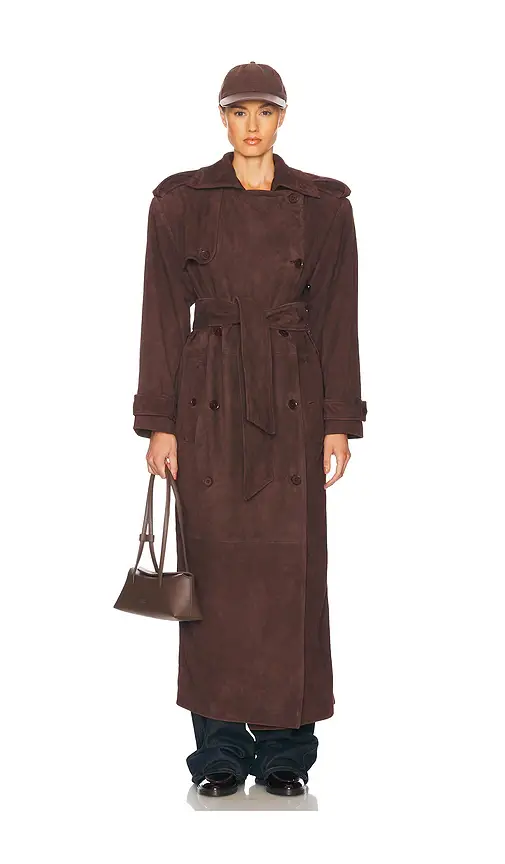 Helsa Suede Trench Coat | Thumbnail 2