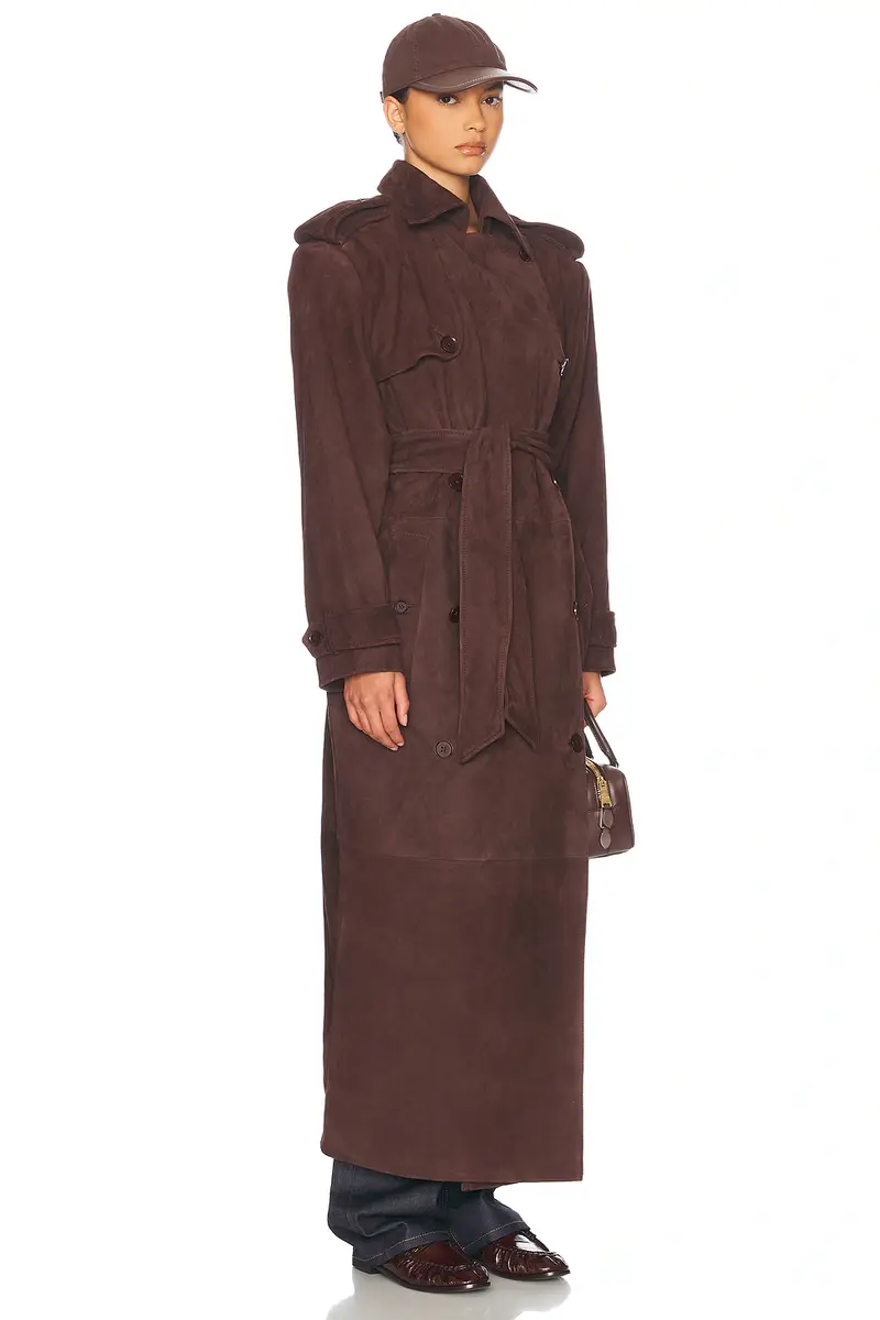 Helsa Suede Trench Coat | Thumbnail 5