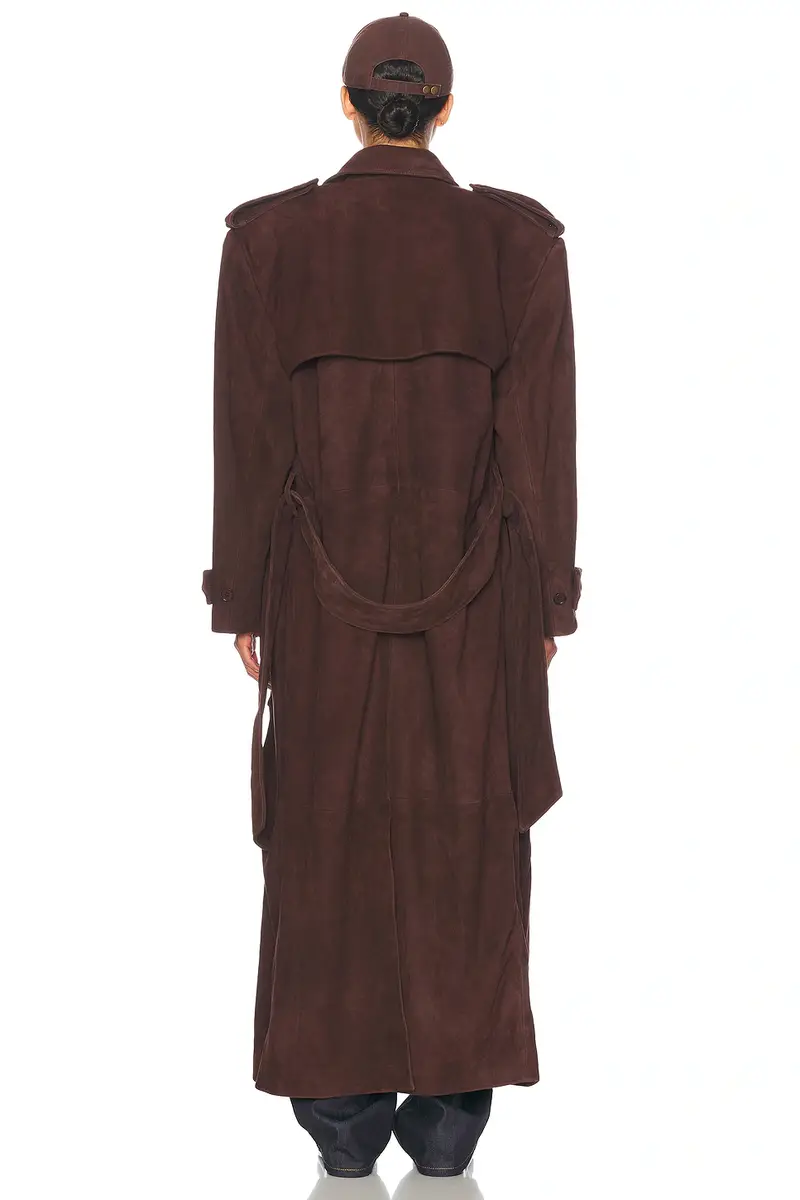 Helsa Suede Trench Coat | Thumbnail 7