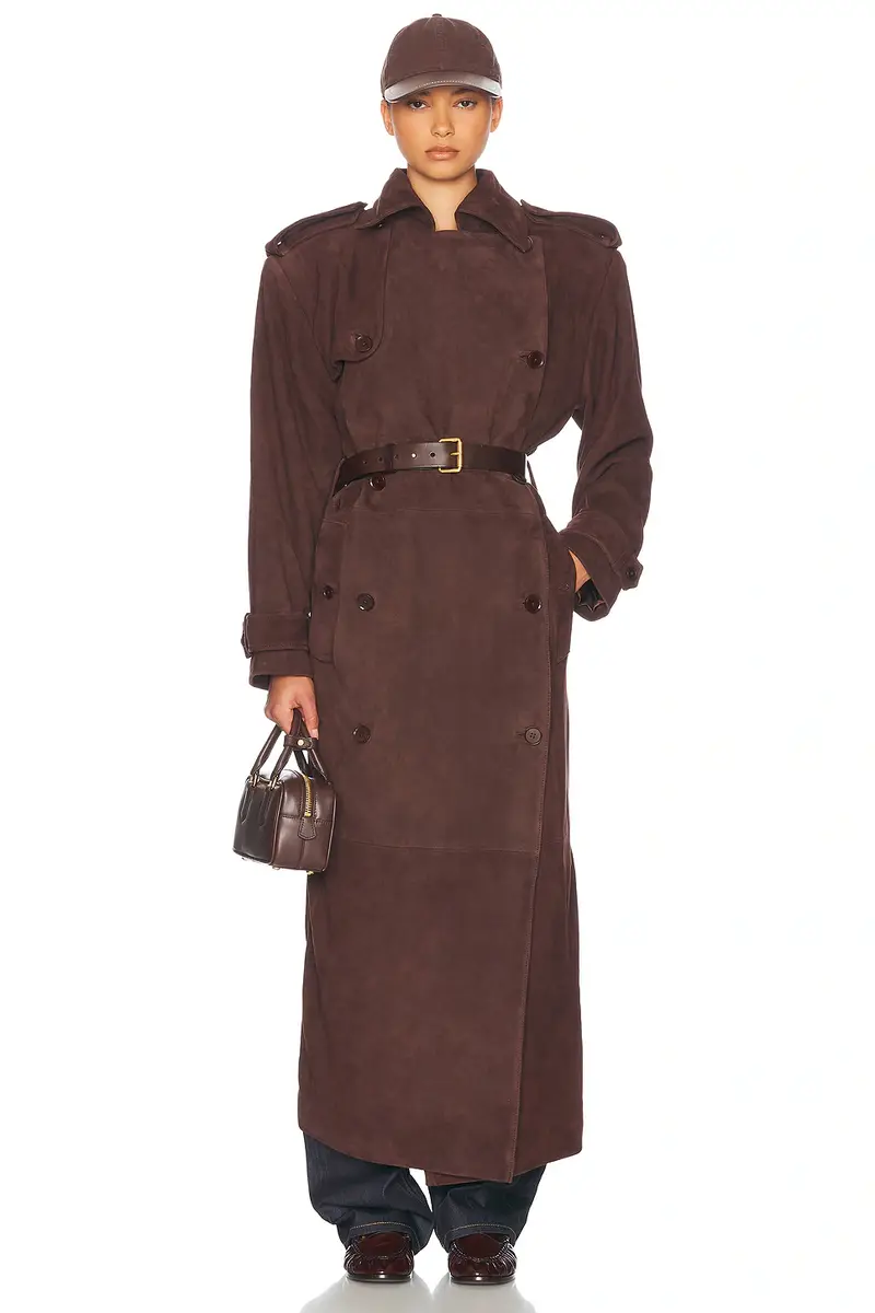 Helsa Suede Trench Coat | Thumbnail 8