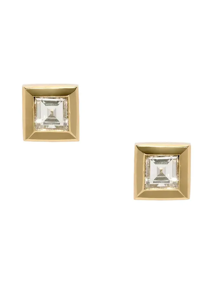Bare Carre Stud Earrings