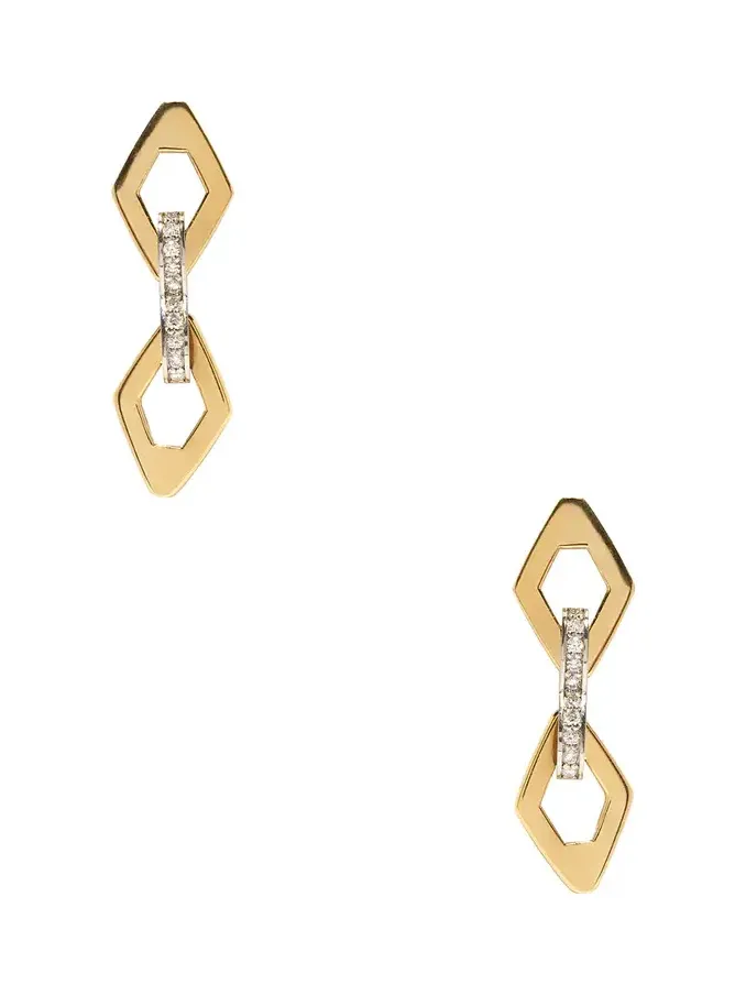 Lozenge Diamond Chain Earrings Lozenge Diamond Chain Earrings