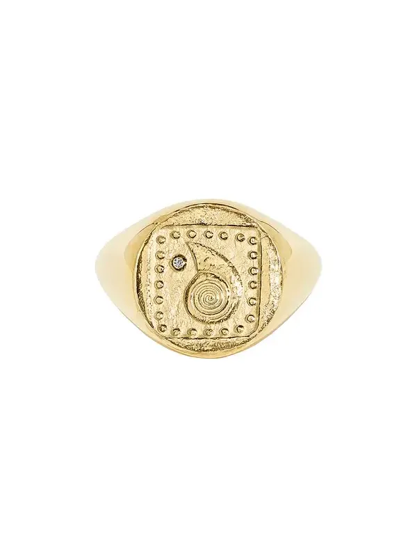 Spiral Seashell Coin Ring Spiral Seashell Coin Ring
