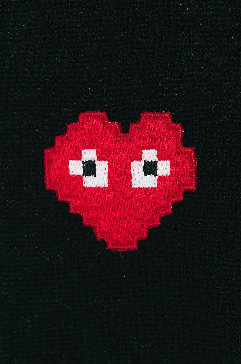 Comme des Garçons PLAY Invader V-Neck Pullover Sweater | Thumbnail 5 Comme des Garçons PLAY Invader V-Neck Pullover Sweater | Thumbnail 5
