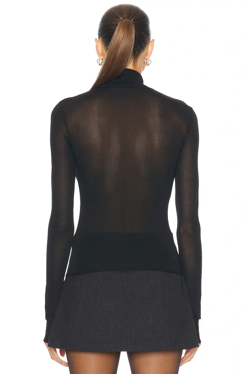 EAVES Alexander Sheer Turtleneck Sweater | Thumbnail 5