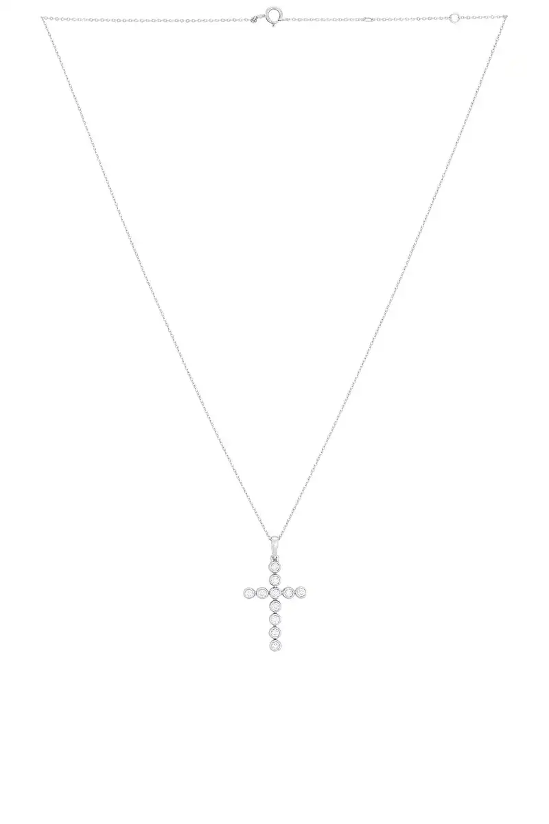 Greg Yuna Diamond Bezel Cross Necklace | Image 1 Greg Yuna Diamond Bezel Cross Necklace | Image 1