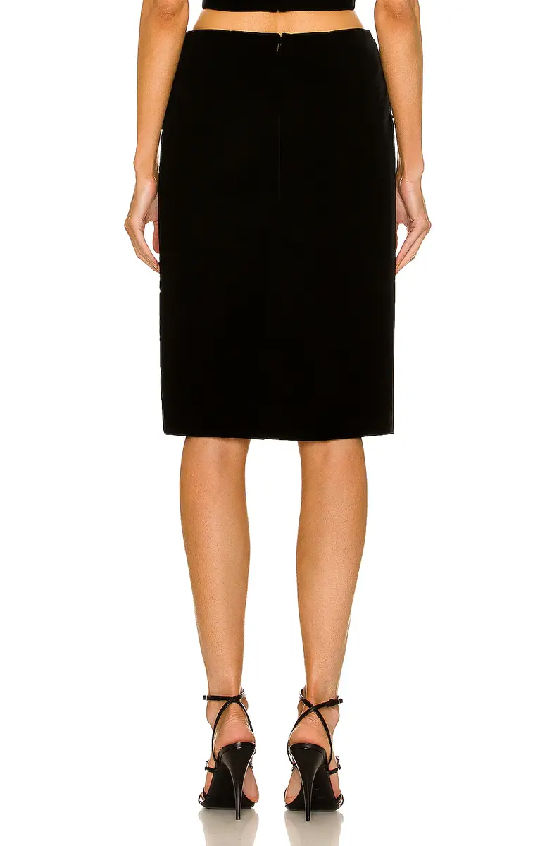 Saint Laurent Satin Laque Skirt | Thumbnail 3