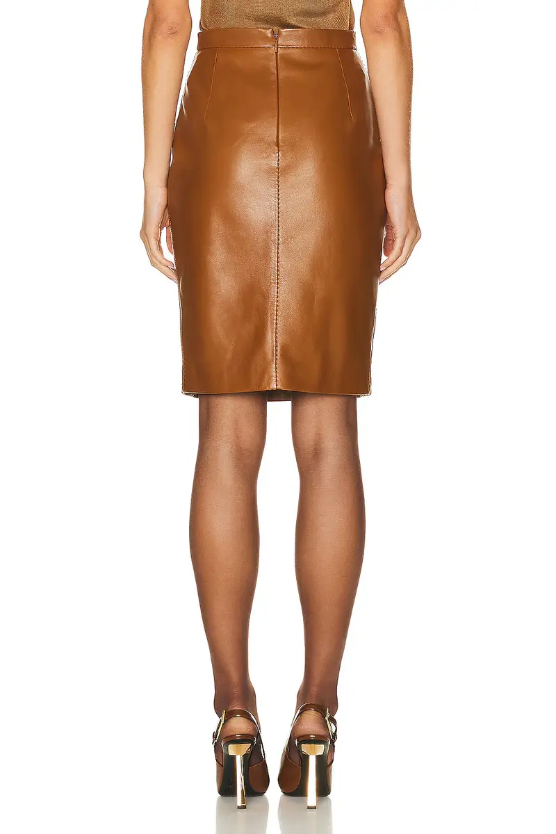 Saint Laurent Leather Skirt | Thumbnail 3 Saint Laurent Leather Skirt | Thumbnail 3