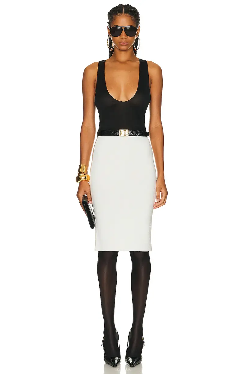 Saint Laurent Jersey Skirt | Thumbnail 4 Saint Laurent Jersey Skirt | Thumbnail 4
