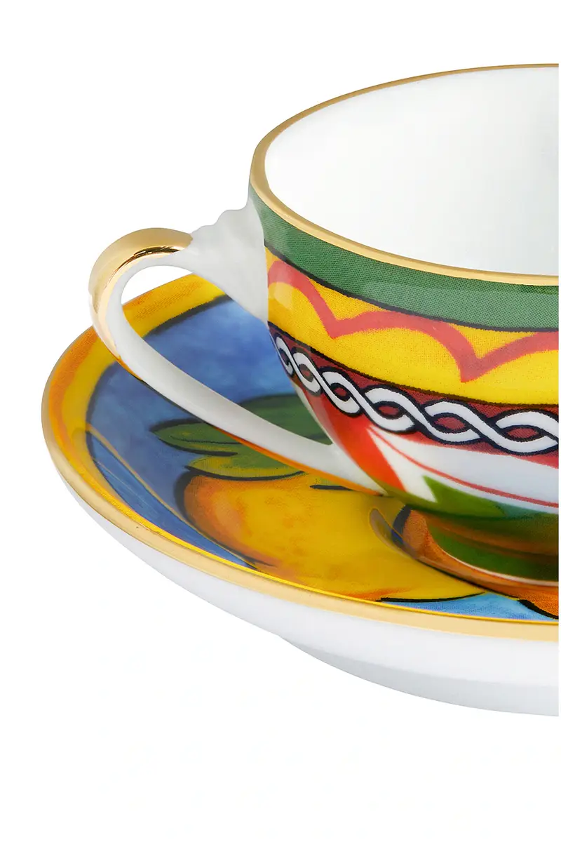 Dolce & Gabbana Casa Carretto Lemon Espresso Cup And Saucer Set | Thumbnail 5 Dolce & Gabbana Casa Carretto Lemon Espresso Cup And Saucer Set | Thumbnail 5