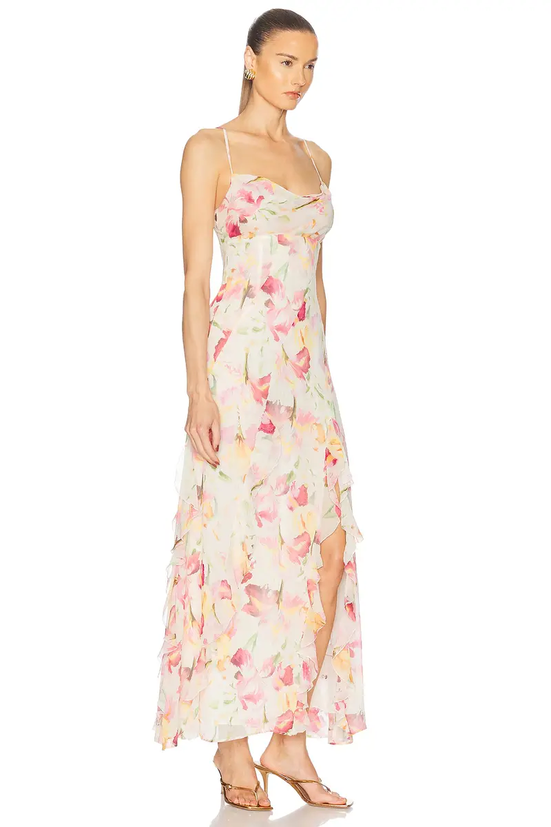 NICHOLAS Kamila Ruffle Cowl Gown | Thumbnail 2