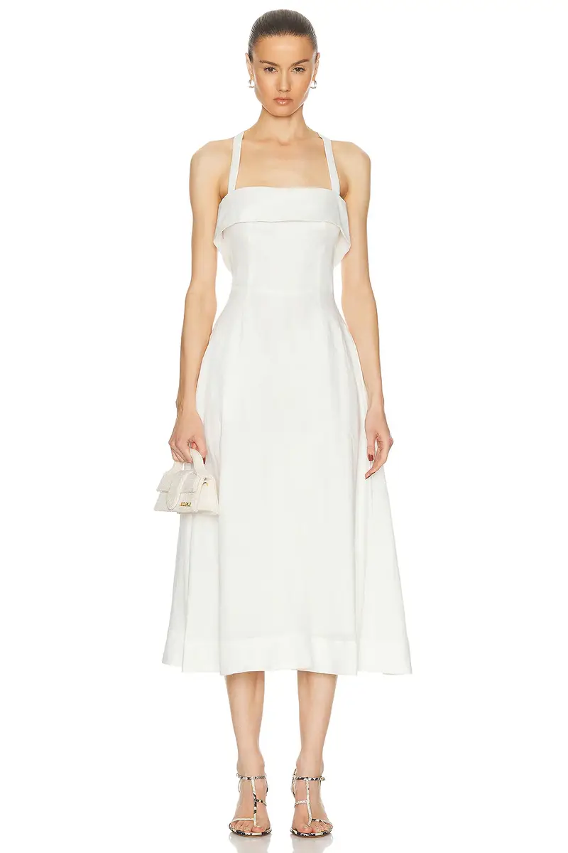 NICHOLAS Carmelia Banded Corset Midi Dress