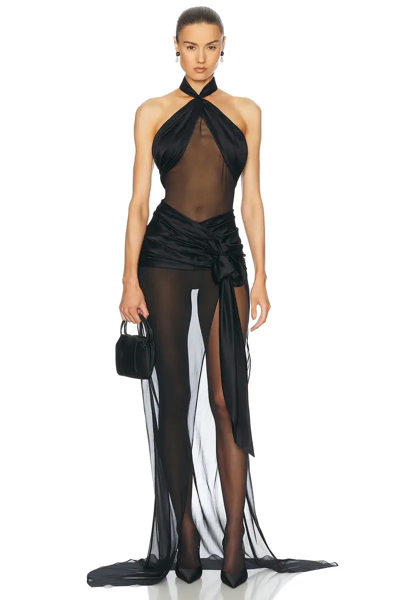 Mirror Palais Bow Wrap Dress
