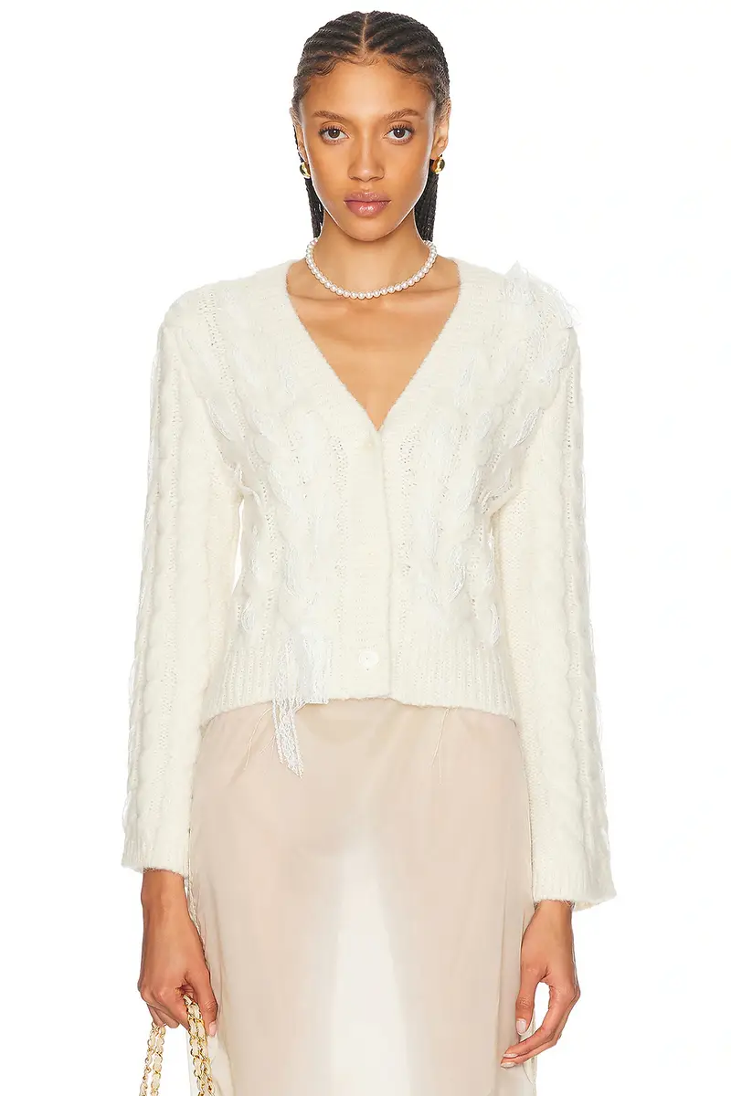 LoveShackFancy Louella Cardigan | Image 1 LoveShackFancy Louella Cardigan | Image 1